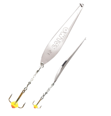 Блесна вертикальная зимняя Lucky John S-3-Z-S с цепочкой и тройником, 7гр