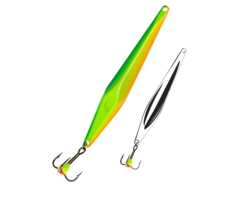 Блесна вертикальная зимняя Lucky John Shiner-A с тройником, 5.1 гр, 55 мм