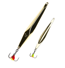 Блесна вертикальная зимняя Lucky John Shiner-G с тройником, 3.1 гр, 45 мм