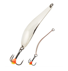 Блесна вертикальная зимняя Lucky John X-Blade-S с тройником, 7.6 гр, 55 мм