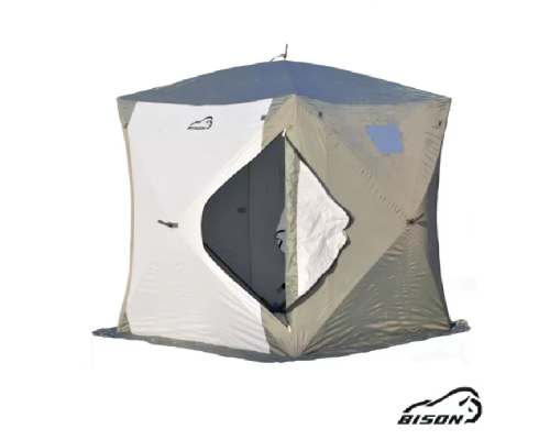 Палатка зимняя Bison Legend Куб бело-серая, 2x2x2.1м