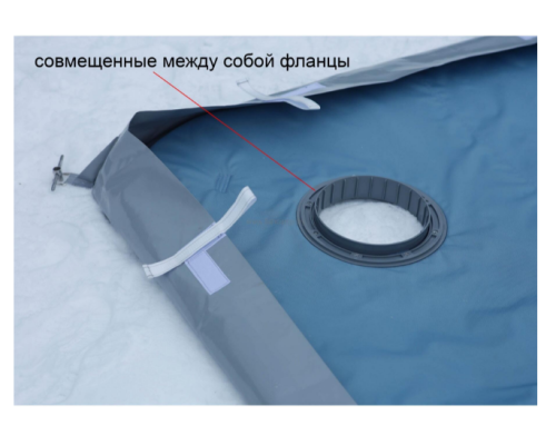 Дно гидро-термоизоляционное Лотос Куб 4 (260х210) с отверстиями под лунки (в сборе с фланцами)