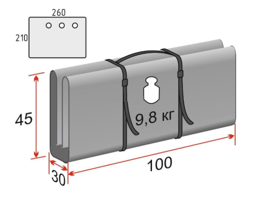 Дно гидро-термоизоляционное Лотос Куб 4 (260х210) с отверстиями под лунки (в сборе с фланцами)