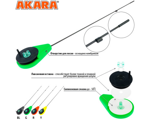 Зимняя удочка Akara BRZ 27см 1-6гр