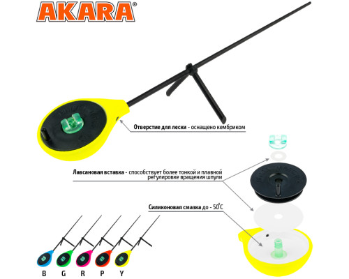 Зимняя удочка Akara Melody RBU 24см 1-7гр