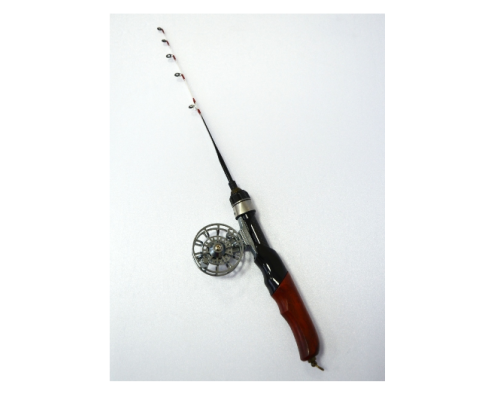 Зимняя удочка Kaida Gold Smith с катушкой и двумя хлыстами двухсторонняя. Тест 3-5 г (soft).