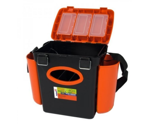 Ящик зимний односекционный Helios FishBox (оранжевый), 10л