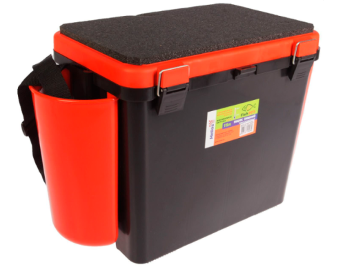 Ящик зимний рыболовный Helios FishBox односекционный, 19л оранжевый