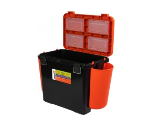 Ящик зимний рыболовный Helios FishBox односекционный, 19л оранжевый