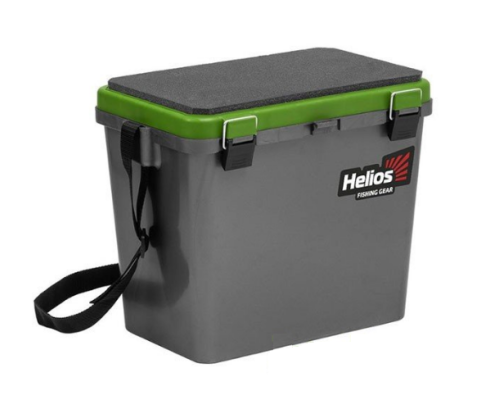 Ящик зимний односекционный Helios (серый/салатовый), 19л