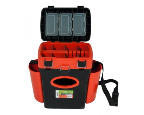 Ящик зимний рыболовный Тонар Helios FishBox (оранжевый), 10л